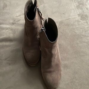 Sam Edelman shoe boots. Soft taupe all suede.heel and lifts in great shape!